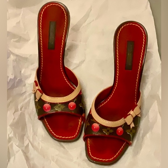 Louis Vuitton Collector Cerises Mules - Picture 1 of 7